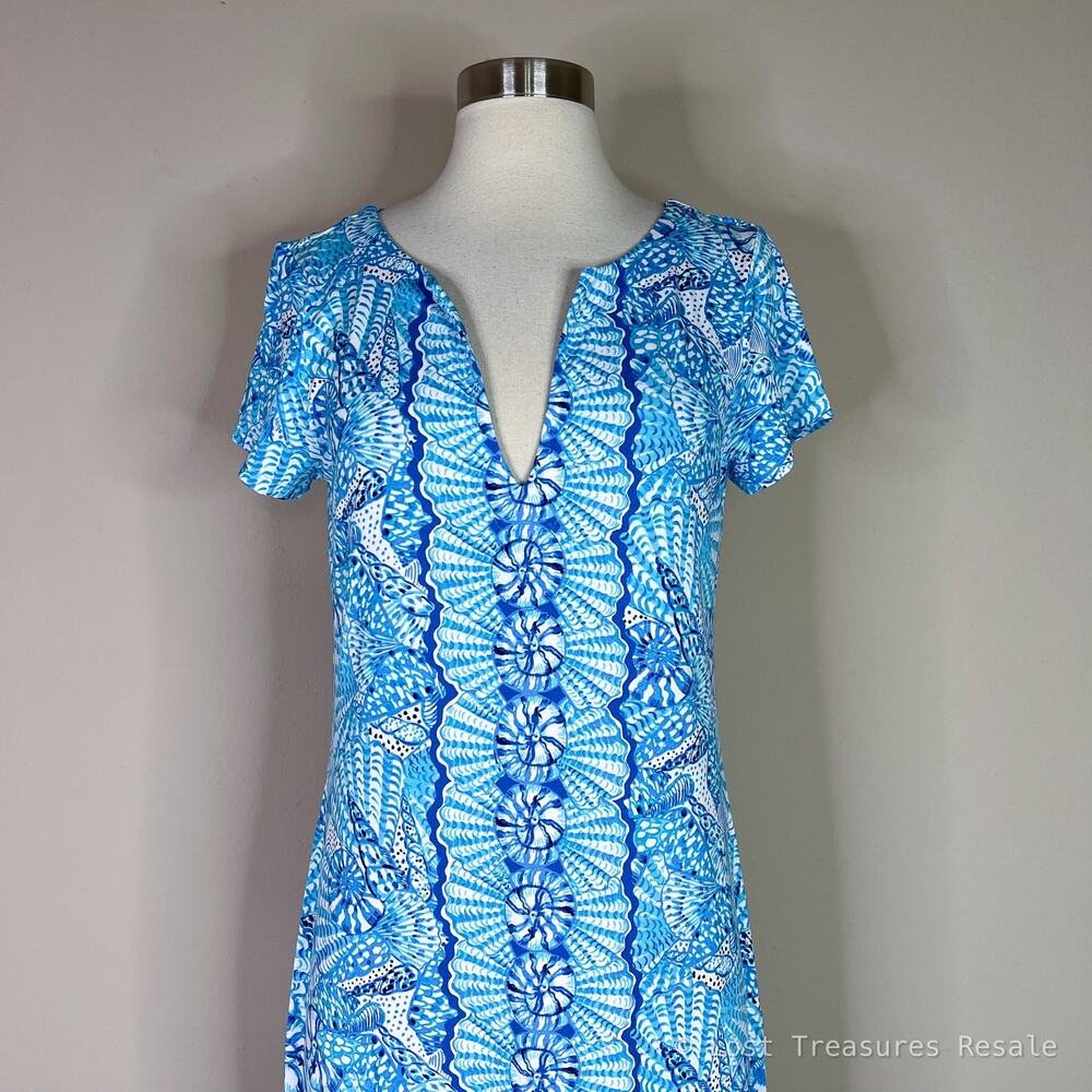 NEW Lilly Pulitzer | Sophiletta Blue Amalfi Seashore Print Maxi Dress Medium NWT - Picture 3 of 8